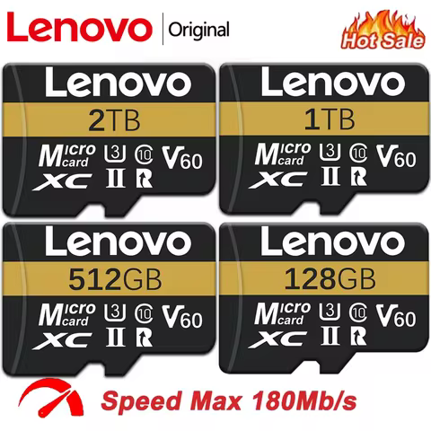 Lenovo 2TB 1TB SD Card UHS-I U3 Military-Grade Waterproof for Outdoor/Extreme Sports - Dustproof X-R