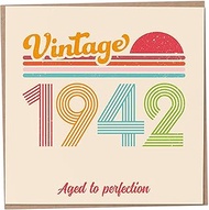 81st Birthday Card - Vintage 1942 Aged to Perfection, Funny Greeting Card for Men Women, Birthday Ca