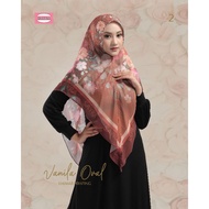 Hijab Sayra Printing Khimar Vanilla Oval Ceruty 2 layer Sayra Official