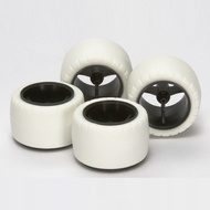 Tamiya #15415 - JR Small Dia Carbon Wheels - w/White Arched Tires[15415]