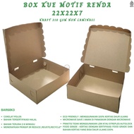 (Isi 30 Pcs-BAR68K3) Box Kue 22x22 Non Laminasi 310 Gsm