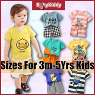 (3m-5years) Baby Girl Boy Summer Wear T-shirt Set Clothing Casual Set with Short Pants