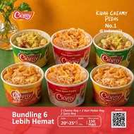 CIOMY - Bundling Savings Package of 6 Cuanki Cup Cheese Soto Curry Chicken Regular Cuanki Instant