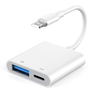 [Apple MFi Certified] Lightning to USB Camera Adapter for iPhone,Portable Lightning Female USB OTG w