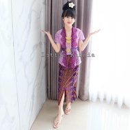SET KEBAYA ANAK UNGU LILAC KOMBINASI