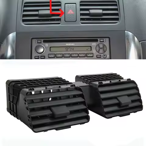 1pc Air Outlet Vent Car Black Front Dash Center Conditioning Vent Grill Outlet Panel For Suzuki Swif