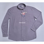 KEMEJA Men's Long Sleeve Plain Grey Shirt Brand Shirt ***ADA NVD 247 Very Shirt