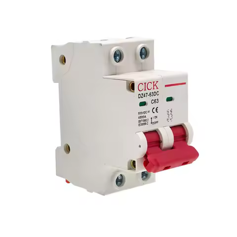 DC500V DC1000V DZ47 2P Solar Mini Circuit Breaker Overload Protection Switch 10A 16A 20A 25A 32A 40A