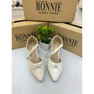 BONNIE KASUT HEELS 533-268 WHITE APRICOT TUMIT 2INCI BERTALI