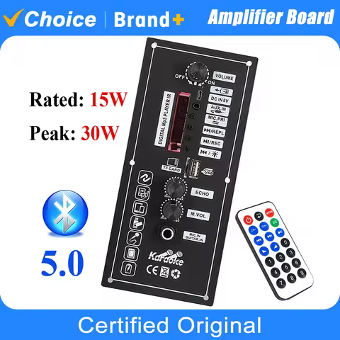 30W Amplifier DC 5V MP3 Decoder Board with Bluetooth 5.0 USB Module And Remote Control Suitable for 