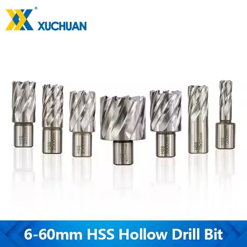 1pc HSS Hole Cutter 6-60mm Weldon Shank Hole Saw Hollow Drill Bit HSS Core Drill Bit For Metal Drill