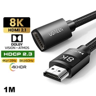 ⭐ [100% ORIGINAL] ⭐ UGREEN HDMI Extension Cable 8K 60Hz 4K 120Hz 48Gbps Male to Female Dolby Atmos D