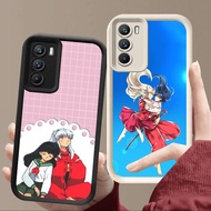 R27 Inuyasha Casing for OPPO A55 A94 A16 A16s A74 A54S Realme C71 C73 C75 Black and White