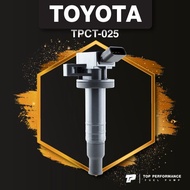 (ประกัน 3 เดือน) คอยล์จุดระเบิด TOYOTA ALTIS VVTI 1.6 1.8 / 01-09 1ZZ 3ZZ - TOP PERFORMANCE JAPAN TP