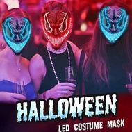 LED Luminous Flash Adult Full Face Luminous Movie Same Style Venom Luminous Mask LED Halloween Costume Mask