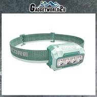 Nitecore HA23 UHE MCT 600L Headlamp + 3xAAA Alkaline Batteries (Myrtle Green)