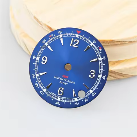 28.5mm Green Lume Case Mod Parts Sterile Arabic Pilot Alpinist Dial For Seiko Prospex Land NH35/36/4