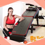 Sit Up Bench l Gym Sit Up Exercise Rope & Spring Pull