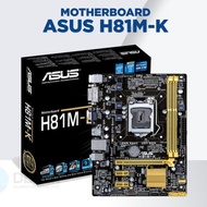 Promo Motherboard Asus h81m-k socket lga 1150 gen 4 - mobo h81 b85 bekas normal