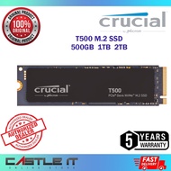 Crucial T500 NVMe Gen4 SSD 500GB 1TB 2TB 4TB With or Without Heatsink M.2 PCIe 4.0 Up to 7400MB/s
