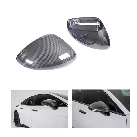 Carbon Fiber Rearview Mirror Cover Housing Caps Sticker for Nissan Skyline Fairlady Z33 350Z 2002+ A