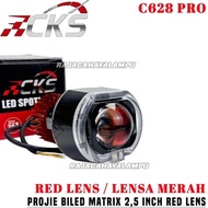 Unique Projector Lamp Biled Matrix X1 C628 Pro Series Red Lens Biled Matrix 2.5 Inch Universal Motor