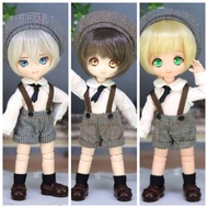 [DOLLCE] Men's Plaid Uniform/OBITSU OB11 Azone Picconeemo NINIMAL Clay Doll