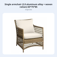 Patio Wicker Sofa Modern Minimalist Outdoor Furniture Designer Lounge Chair for Garden Hotel Living 