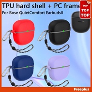 TPU PC Headphone Holder Case With Lanyard Hook for Bose QuietComfort Earbuds II [freeplus.my]