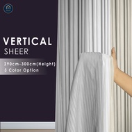 Sheer 4 Mix Vertical Whisper Day Curtain / Soft-touch / Made / Home Decor Hook Eyelet (290cm-300cm)