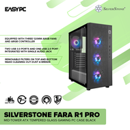 EasyPC | Silverstone FARA R1 PRO Mid-Tower ATX Tempered Glass with 4 ARGB Fans + Controller Gaming P