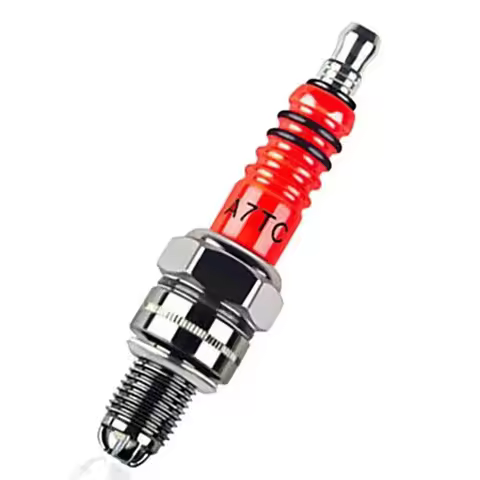 Racing 3 Electrode 10mm A7TC Spark Plug for GY6 50CC 110CC 125CC 150CC, ATV Scooter Dirt Bike Go Kar