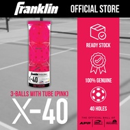 Franklin X-40 Pickleballs Pink 3-Balls Tube