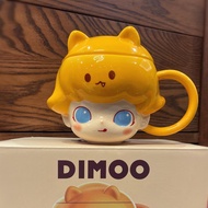 ❤Molly Preferred Dimoo Greedy Cat Ceramic Mug Cat Cat Paradise Series Creative Ceramic Mug Couple Mu