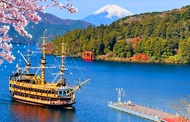 【Gunung Fuji & Hakone】 Tur Sehari Gerbang Torii Terapung Danau Ashi & Kuil Hakone & Kapal Bajak Laut