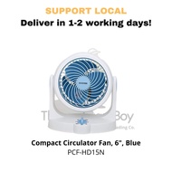 IRIS Ohyama PCF-HD15N Fixed Type Compact Circulator Fan - White & Blue