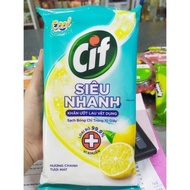 Cif Wet Wipes kill 99.9% of bacteria Super Fast - Bag of 24