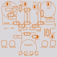 PCB EFEK GITAR DISTORSI GASOLINE