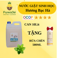 [ Combo nước giặt 10L tặng Rửa chén hương dứa 500ml ] - Nước giặt hương Bạc Hà - can 10L