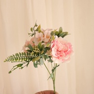 Maria Tulip Realistic Silk Flower Handheld Bouquet Table Decor Home Decoration Ornament Artificial F