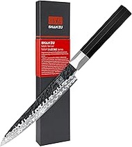 SHAN ZU Universal Hand Forged Knife, 15cm Chef Knife, 7 Layer Sharp 9CR18MOV Steel Japanese Kitchen 