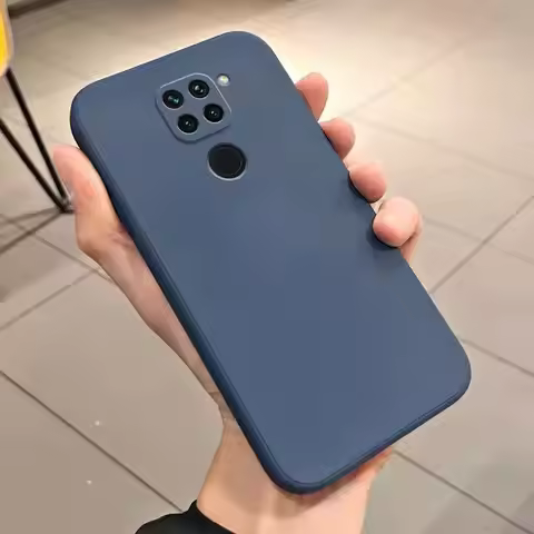 Square Matte Silicone Case for Xiaomi Redmi Note 9 Cover Redmi Note9 4G Shockproof Basic Cover Funda