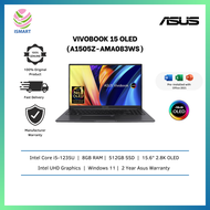 Asus Laptop VivoBook 15 OLED A1505Z-AMA083WS 15.6'' 2.8K Indie Black ( I5-1235U, 8GB, 512GB SSD, Intel, W11, HS )