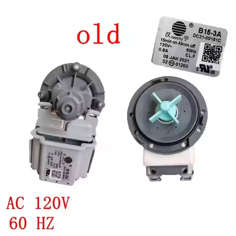 B15-3A DC31-00181C AC 120V 60HZ For Samsung Drain Pump Motor Water Outlet Motors Washing Machine Par