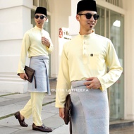 Baju Melayu Kuning Cair Baby Yellow S-5XL premium exclusive design