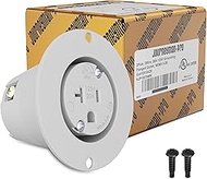 Journeyman-Pro HJP-5379WH 20 AMP 110,120-125 Volt, NEMA 5-20R Flanged Outlet, White Commercial Grade