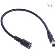 Will 30cm DC6 3x3 0mm Male to Female Extension Line Notebook Power Supply Cable Cord for Various Ele