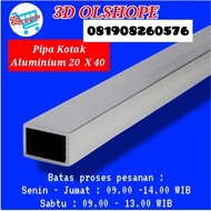 Besi- Pipa Kotak / Hollow Aluminium 20 Mm X 40 Mm X Tebal 2 Mm X 2500