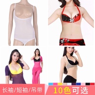 Flying Charm Belly Dance Top แขนสั้นชุดที่มองไม่เห็น Tank Top ครึ่งโปร่งใสกระชับ Belly Cover สําหรับ