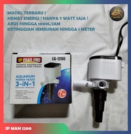 PROMO MURAH POMPA AIR AQUARIUM IP MAN IP-1200 NAIK 1 METER FILTER AQUARIUM KECIL POMPA AIR HIDROPONIK AQUARIUM FILTER AQUARIUM MINI POMPA AQUARIUM KECIL POMPA AQUARIUM MINI POMPA AQUARIUM HEMAT ENERGY POMPA AQUARIUM LOW WATT